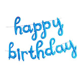 Max 13pcs Happy Birthday Balloons Letters Hanging Balloons Party Decor Blue