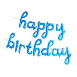 Max 13pcs Happy Birthday Balloons Letters Hanging Balloons Party Decor Blue