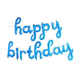 Max 13pcs Happy Birthday Balloons Letters Hanging Balloons Party Decor Blue