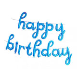 Max 13pcs Happy Birthday Balloons Letters Hanging Balloons Party Decor Blue