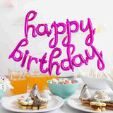 Max 13pcs Happy Birthday Balloons Letters Hanging Balloons Party Decor Rose Red