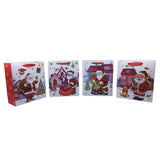 12pcs Santa Claus Paper Motif Gift Bags Tote Bag for Christmas Wedding Favor