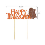 Thanksgiving Hanging Banner Turkey Cake Toppers Party Decoration Photo Prop