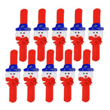 Max 10 Pieces Christmas Slap Bracelet Xmas Wristband Gifts Party Favors Type E