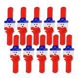 Max 10 Pieces Christmas Slap Bracelet Xmas Wristband Gifts Party Favors Type E