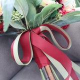 Max Artificial Flowers Bouquet Holding Flowers Home Office Decoration Wine Red