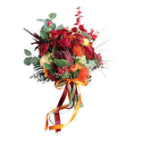 Max Artificial Flowers Bouquet Holding Flowers Home Office Decoration Orange Red