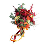 Max Artificial Flowers Bouquet Holding Flowers Home Office Decoration Orange Red