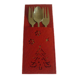 Max 4 Packs Pocket Cutlery Holder Cutlery Bag Cutlery Covers Xmas Table Ornament
