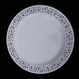 Max 6pcs Plastic Plates Disposable Dinnerware Dinner Wedding Dishes Rose Gold