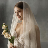 Max White 2 Tier Wedding Bridal Veil Elegant Cathedral Tulle Veil w/ Comb