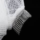Max White 2 Tier Wedding Bridal Veil Elegant Cathedral Tulle Veil w/ Comb