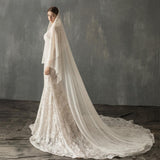 Max White 2 Tier Wedding Bridal Veil Elegant Cathedral Tulle Veil w/ Comb