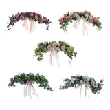 Max Simulated Fabric Hydrangea Wreath Garland Door Wall Decor Light Purple