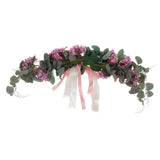 Max Simulated Fabric Hydrangea Wreath Garland Door Wall Decor Light Purple
