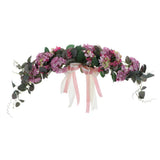Max Simulated Fabric Hydrangea Wreath Garland Door Wall Decor Light Purple