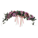 Max Simulated Fabric Hydrangea Wreath Garland Door Wall Decor Light Purple
