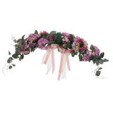 Max Simulated Fabric Hydrangea Wreath Garland Door Wall Decor Light Purple