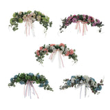 Max Simulated Fabric Hydrangea Wreath Garland Door Wall Decor Light Purple