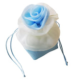Chinese Style Candy Bag Flower Gifts Pouch Drawstring Gift Bag Light Blue