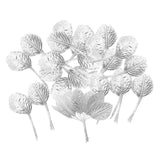 Max 144 Artificial flower plant bouquet for wedding home Christmas decor silvery