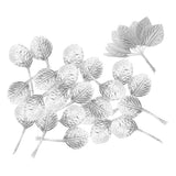Max 144 Artificial flower plant bouquet for wedding home Christmas decor silvery