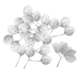 Max 144 Artificial flower plant bouquet for wedding home Christmas decor silvery