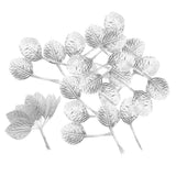 Max 144 Artificial flower plant bouquet for wedding home Christmas decor silvery