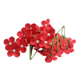 Max 20Pcs Artificial Flower Heads Bridal Hydrangea Wedding Decor Red