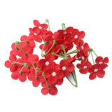 Max 20Pcs Artificial Flower Heads Bridal Hydrangea Wedding Decor Red