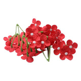 Max 20Pcs Artificial Flower Heads Bridal Hydrangea Wedding Decor Red
