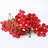 Max 20Pcs Artificial Flower Heads Bridal Hydrangea Wedding Decor Red