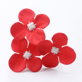 Max 20Pcs Artificial Flower Heads Bridal Hydrangea Wedding Decor Red