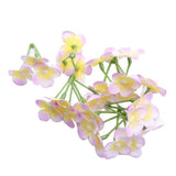 Max 20Pcs Artificial Flower Heads Bridal Hydrangea Wedding Decor Yellow Purple