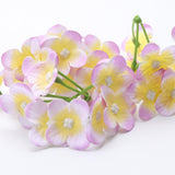 Max 20Pcs Artificial Flower Heads Bridal Hydrangea Wedding Decor Yellow Purple