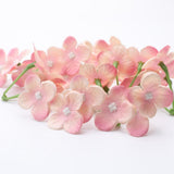 Max 20Pcs Artificial Flower Heads Bridal Hydrangea Wedding Decor Pink 2