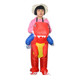 Maxbell 1 Set Red Dinosaur Inflatable Suit Kids Toys Cosplay Stage Show Suit 1.2m