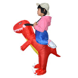 Maxbell 1 Set Red Dinosaur Inflatable Suit Kids Toys Cosplay Stage Show Suit 1.2m