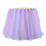 Max Rainbow Table Skirt Tableware Cover Shower Wedding Party Decor Multi Color 2