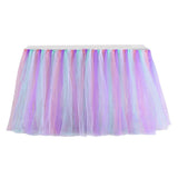Max Rainbow Table Skirt Tableware Cover Shower Wedding Party Decor Multi Color 2