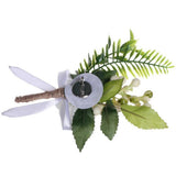 Max Romantic Wedding Party Bride Satin Flower Leaves Boutonniere Corsage