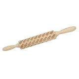 Max Maxb Wood Embossing Engraved Rolling Pin for Cookie Dough Baking Tool Xmas Pineapple