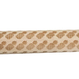 Max Maxb Wood Embossing Engraved Rolling Pin for Cookie Dough Baking Tool Xmas Pineapple