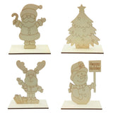 Max Maxb Christmas Tree Wood Snowman Elk Ornaments Gift Home Party Desk Decor Craft 1