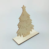 Max Maxb Christmas Tree Wood Snowman Elk Ornaments Gift Home Party Desk Decor Craft 2