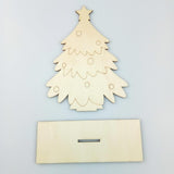 Max Maxb Christmas Tree Wood Snowman Elk Ornaments Gift Home Party Desk Decor Craft 2