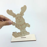 Max Maxb Christmas Tree Wood Snowman Elk Ornaments Gift Home Party Desk Decor Craft 3