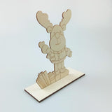 Max Maxb Christmas Tree Wood Snowman Elk Ornaments Gift Home Party Desk Decor Craft 3