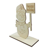Max Maxb Christmas Tree Wood Snowman Elk Ornaments Gift Home Party Desk Decor Craft 4