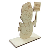 Max Maxb Christmas Tree Wood Snowman Elk Ornaments Gift Home Party Desk Decor Craft 4
